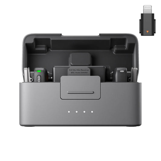 DJI Mic Mini (2 TX + 1 RX + Charging Case) + iPhone Lightning Adapter